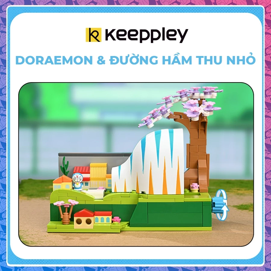 Mô hình lắp ghép Doraemon và Đường hầm thu nhỏ chính hãng Keeppley K20417 QT0048