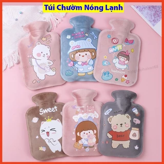 Túi chườm nóng lạnh lông mịn nhung mềm giảm đau bụng kinh, túi chườm giữ ấm hạ sốt hỗ trợ phục hồi viết thương