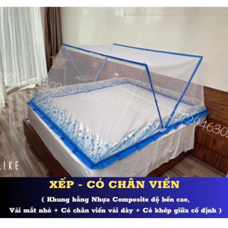 Màn xếp thông minh mùng gấp gọn chân viền chống muỗi mẫu mới nhất