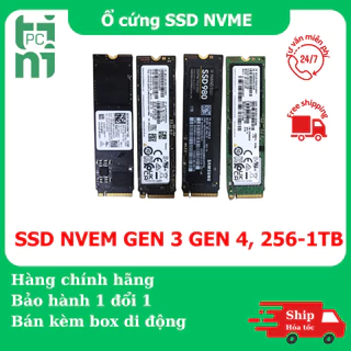 SSD M2 NVMe PCIe 256Gb 512Gb 1Tb Samsung Hynix Toshiba MT WD [BH 12 tháng] Ổ cứng PCI express 128 256 512 1T Tháo máy