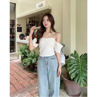 Áo Croptop Trễ Vai Dáng Ôm Thời Trang Mùa Hè Quyến Rũ Cho Nữ