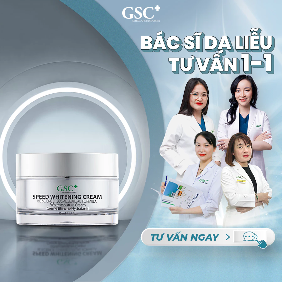 Kem dưỡng trắng da mặt GSC Speed Whitening Cream 50g