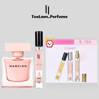 Nước Hoa Nữ   Narciso Rodriguez 𝗡𝗮𝗿𝗰𝗶𝘀𝗼 𝗖𝗿𝗶𝘀𝘁𝗮𝗹 Tinh Tế Sang Trọng 10ml -Tuelam perfume