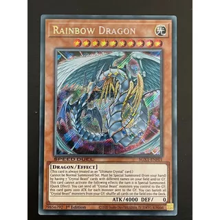 [ Dưa Hấu Yugioh ] Lá bài thẻ bài Rainbow Dragon – secret Ultra Rare - Tặng bọc bài nhựa bảo quản