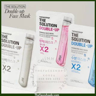 Mặt nạ dưỡng da The Face Shop dưỡng ẩm săn chắc trắng da se khít lỗ chân lông The Solution Double Up Mask Sheet 20ml