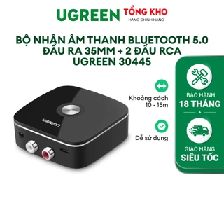 Bộ nhận âm thanh Bluetooth 5.0 đầu ra 3.5mm + 2 đầu RCA UGREEN 30445 I Bảo hành 18 tháng lỗi 1 đổi 1