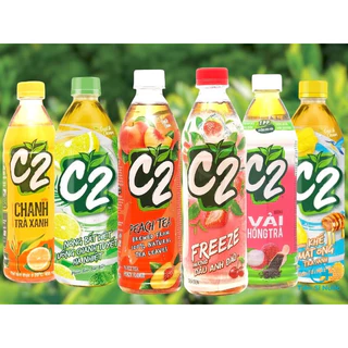 Lốc 6 chai Trà C2 các vị chai 455ml