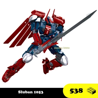 Đồ chơi Lắp ráp Superman Mecha, Sluban 1053 Siêu nhân, Mô hình người máy, Xếp hình thông minh