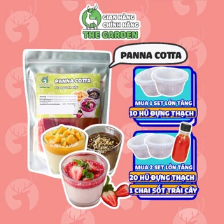 Set nguyên liệu Panna Cotta thạch kem sữa Ý 3 vị dâu, xoài, socola 500g nấu 30 hũ