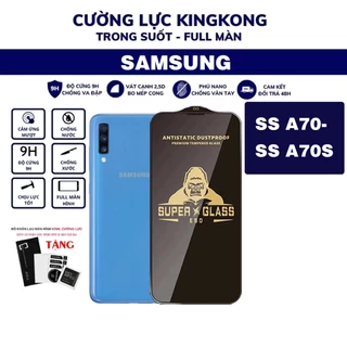 Kính cường lực KingKong Samsung  A70 / A70S full màn trong suất , màu đen ,bền ,hạn chế bụi ,xước, vân tay