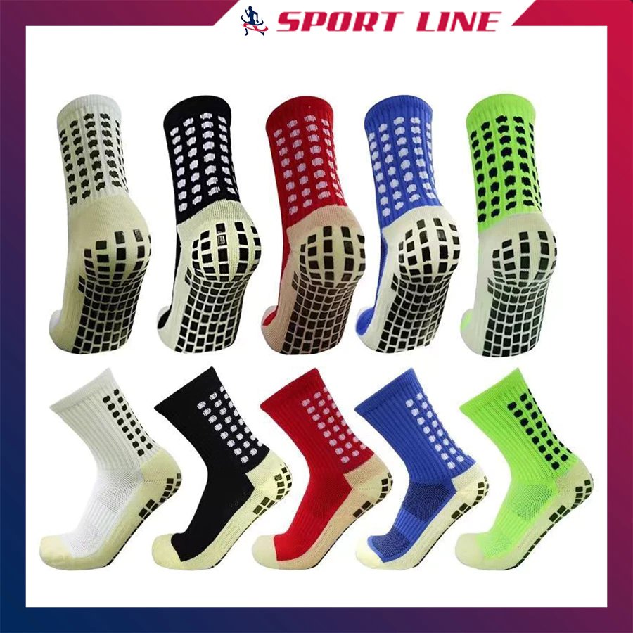[Combo 5 đôi] Tất chống trơn đá bóng, Vớ chống trơn trượt thể thao loại 1 Size 39-45 chính hãng đẹp