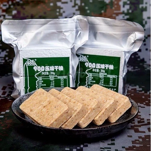 Một phong Lương khô quân đội  thùng sắt hàng Chính hãng 200 gam thơm ngon - Bữa sáng tiện lợi