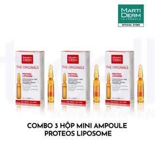 Combo 3 ống Ampoule Chống Oxy Hoá,  Điều Tiết Bã Nhờn - Martiderm The Originals Proteos Liposome (3 x 2ml)