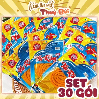 Bịch 30 Gói Snack Vòi Rồng BA ANH EM, Que Tăm Cay Tuổi Thơ, đồ ăn vặt cổng trường