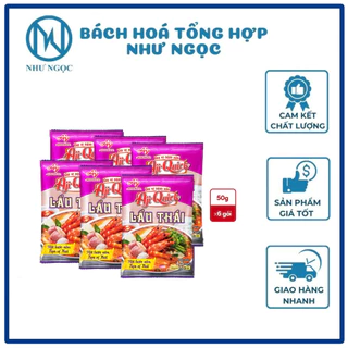 Combo 6 gói Gia Vị Nêm Sẵn Lẩu Thái Aji-Quick Gói 50g - Bách Hóa Tổng Hợp Như Ngọc