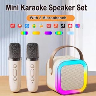 Loa Karaoke Mini K12 Sạc Pin Không Dây, Âm Thanh Hay Bass Chuẩn Tặng Kèm 2 Míc Hát, Bảo Hành 12 Tháng