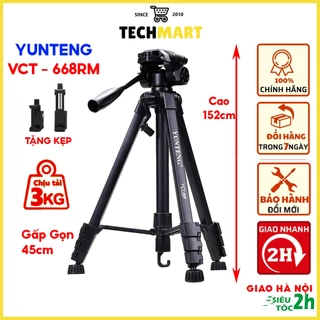 Chân máy ảnh Tripod điện thoại YUNTENG VCT-668RM  [Tặng kẹp điện thoại]