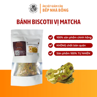 Bánh Hạt Dinh Dưỡng Biscotti Vị Matcha Giảm Cân Healthy, Ăn Kiêng Không Đường, Macha Chocolate Vani Mix Bếp Nhà Bống