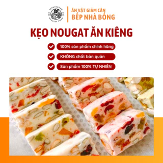 Kẹo Nougat Hạnh Phúc, Bánh Bông Tuyết Ít Ngọt, Thích Hợp Ăn Kiêng, Giảm cân, Ăn Vặt Healthy, Kẹo Hạnh Phúc, Bếp Nhà Bống