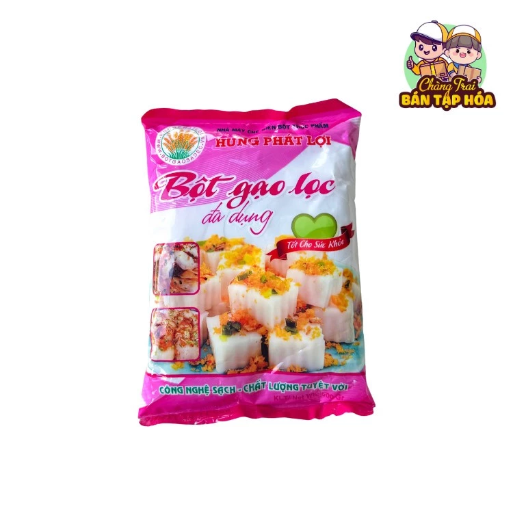 Bột gạo lọc đa dụng HƯNG PHÁT LỢI bịch 500gr