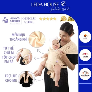 Địu em bé, Địu vải JUMY dạng sling bền chắc vải cotton dùng từ sơ sinh đến 18 tháng