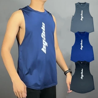 Áo ba lỗ TANKTOP nam tập GYM thể hình chất thun lạnh xẻ tà form rộng VN116A