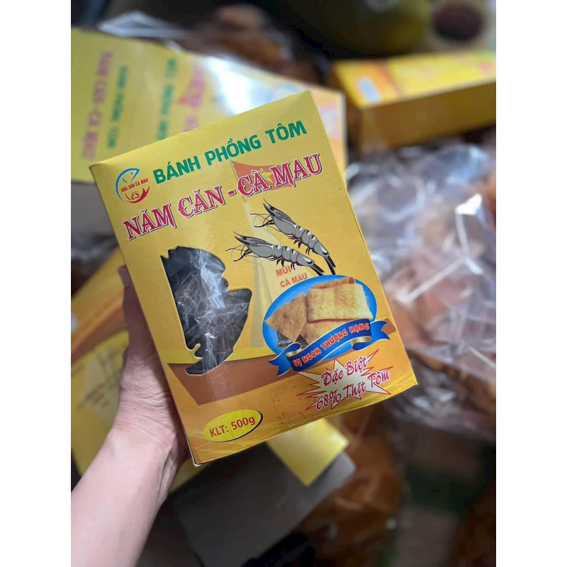 Bánh Phồng Tôm Nam Căn - Cà Mau Hộp 500g