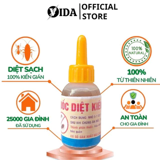 Thuốc Diệt Kiến, Gián Sinh Học Hiệu Quả 100%(10ml) Rất An Toàn Cho Gia Đình Có Trẻ Nhỏ (COMBO 3 LỌ) 1001032