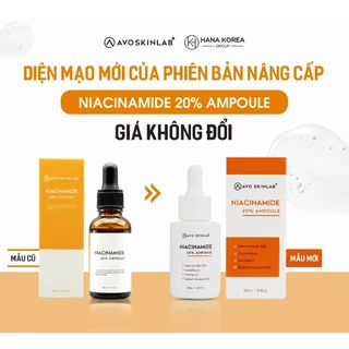 Serum Tinh Chất Niacinamide 20% Ampoule AVO SKINLAB 30ML - Cấp Ẩm, Sáng Da, Giảm Thâm Và Trẻ Hóa