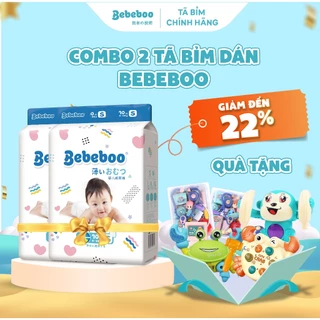 [2 Bịch + Chọn Quà] Combo 2 Bịch Tã/Bỉm Dán BEBEBOO Nhật Bản, Siêu Mềm Mịn, Thấm Hút Và Chống Tràn Vượt Trội, Có Đủ Size