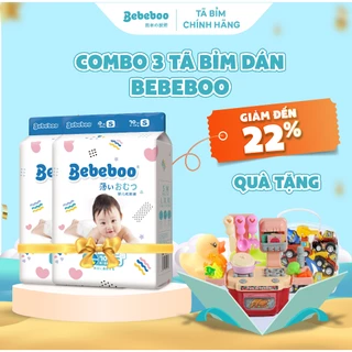 [3 Bịch + Chọn Quà] Combo 3 Bịch Tã/Bỉm Dán BEBEBOO Nhật Bản, Mềm Mịn, Thấm Hút Tới 1200ml, Thích Hợp Cho Cả Ngày Và Đêm