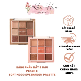 Bảng Phấn Mắt Peach C Soft Mood Eyeshadow Palette Soft Coral 64g 9 Ô MÀU