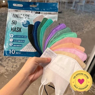 Thùng 100 chiếc Khẩu trang 5D Uni Mask 3 lớp kháng khuẩn hàng chính hãng cao cấp