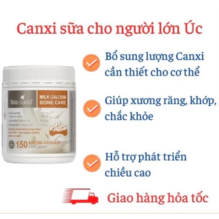 Viên uống Canxi sữa cho người lớn, Canxi hữu cơ, Canxi Bone Care Bioisland 150 viên -Hàng nội địa Úc, có tem chemist