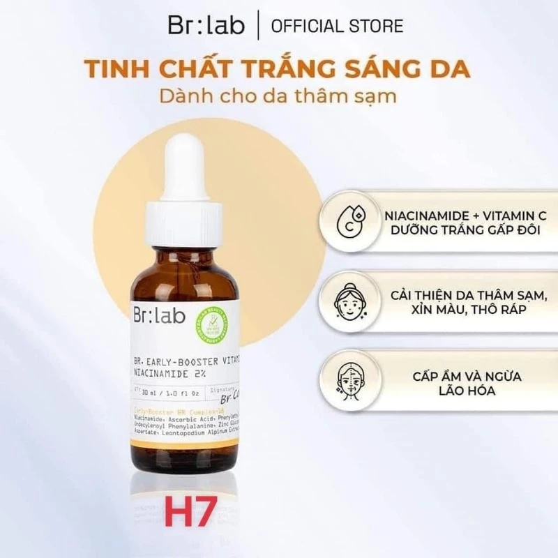 Tinh chất trắng da (H7) Niacinamide 2% & Vitamin C 30ml