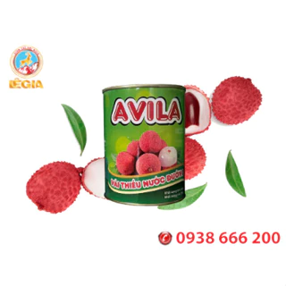 Vải Thiều Ngâm Nước Đường Đóng Lon Avila Lon 560gr