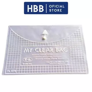 Túi nút clear bag - Túi đựng hồ sơ có cúc, bìa nút đựng hồ sơ