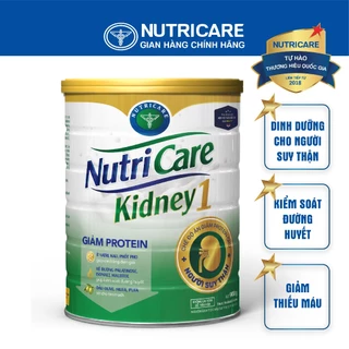 Sữa bột Nutricare Kidney 1 - inh dưỡng cho người suy thận, tiền chạy thận nhân tạo (900g)