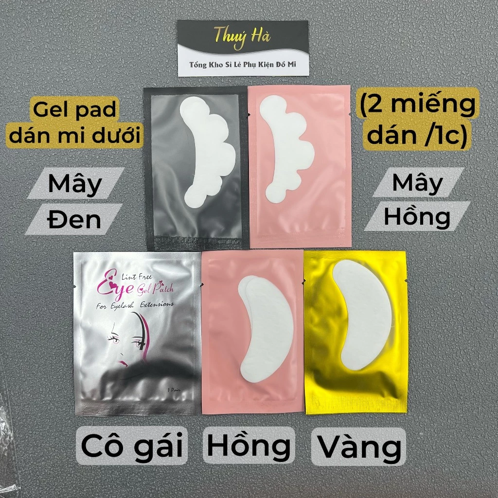 Gel pad dán mi dưới_ miếng dán mi dưới (túi 50cặp -20cặp - 10cặp)_dụng cụ nối mi_keo nối mi _Thúy Hà