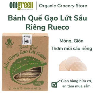 Bánh Quế Gạo Lứt Sầu Riêng 200g - OmGreen Organics