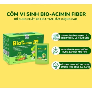 Cốm vi sinh Bio acimin Fiber bổ sung chất xơ tự nhiên cải thiện tình trạng táo bón hộp 30 gói