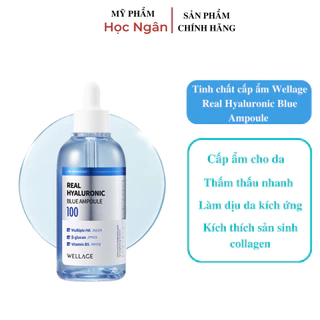 Tinh Chất Cấp Ẩm Wellage Real Hyaluronic Blue Ampoule 100, tăng cường độ ẩm, cải thiện nếp nhăn của da