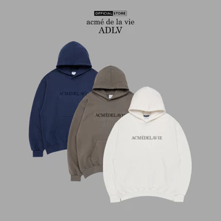 Áo hoodie ADLV ESSENTIAL LOGO SEASON2 dáng oversized màu navy/kem/cacao - Hàng chính hãng