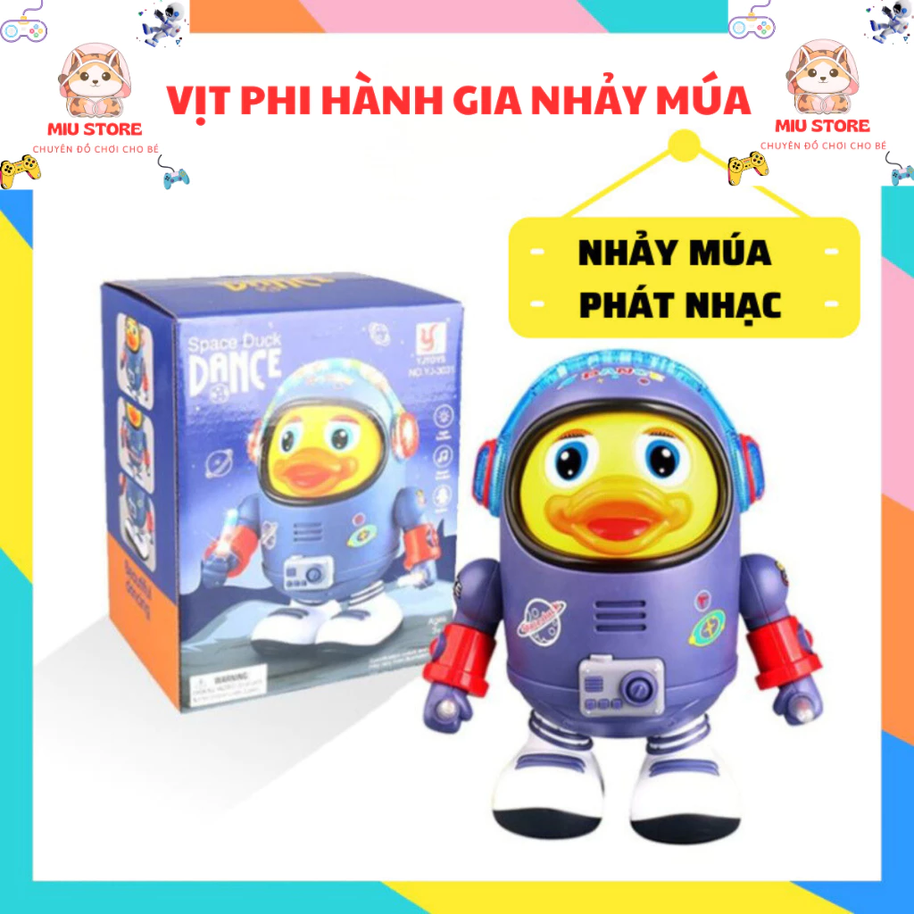 Đồ Chơi Vịt Phi Hành Gia Có Đèn Nhạc Vui Nhộn, Quà Tặng Bé Trai Bé Gái._Miu Store