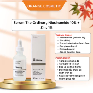 Serum dưỡng da The Ordinary Niacinamide 10% + Zinc 1% tinh chất kiềm dầu, giảm mụn dilymac