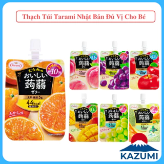 Thạch trái cây Tarami Nhật Bản 150g dạng túi nhiều vị hoa quả cho bé [T1/2025]