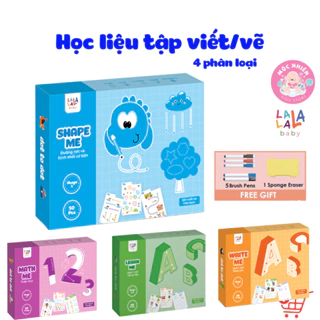 Học Liệu Giáo Dục Sớm Cho Bé Tập Viết Vẽ Thông Minh Xóa Được kèm Bút và Mút xóa - Lalala Baby