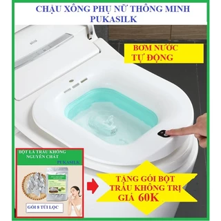 CHẬU XÔNG PHỤ NỮ THÔNG MINH PUKASILK-GẤP GỌN-BƠM NƯỚC TỰ ĐỘNG,CHẬU XÔNG VÙNG KÍN, CHẬU XÔNG CHỮA BỆNH TRĨ