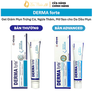 Derma Forte 15g Thường / Advanced - Gel Giảm Mụn Trứng Cá, Ngừa Thâm, Mờ Sẹo, Da Dầu Mụn