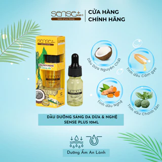 DẦU DỪA NGHỆ SENSE PLUS DƯỠNG TRẮNG DA 10ML